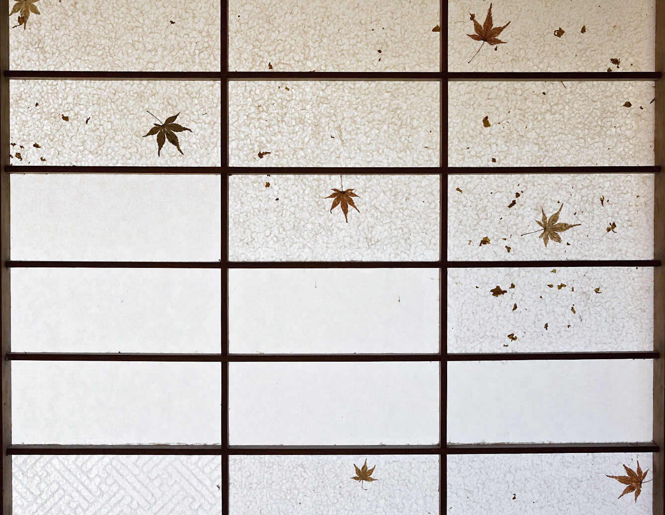 Shoji paper, full of originality, in his house
