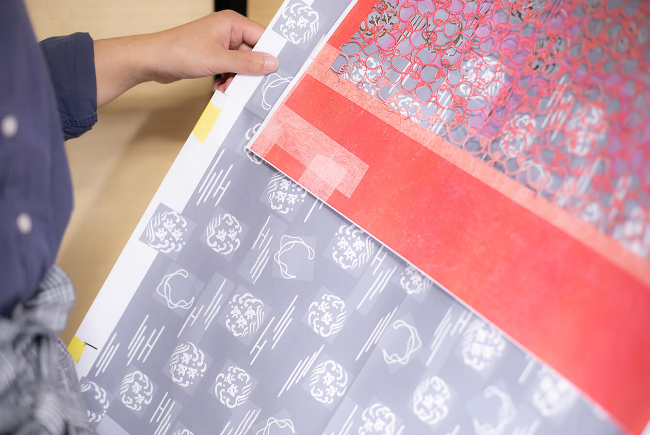 Katagami design for tenugui—a Japanese hand towel